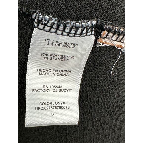 Daisy Fuentes Solid Black Scoop Neck Sleeveless Peplum Top Women's Size Small S - Picture 5 of 6